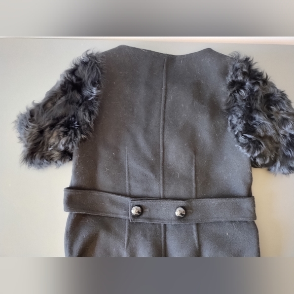 Fur and wool short sleeve jacket - Picture 5 of 6